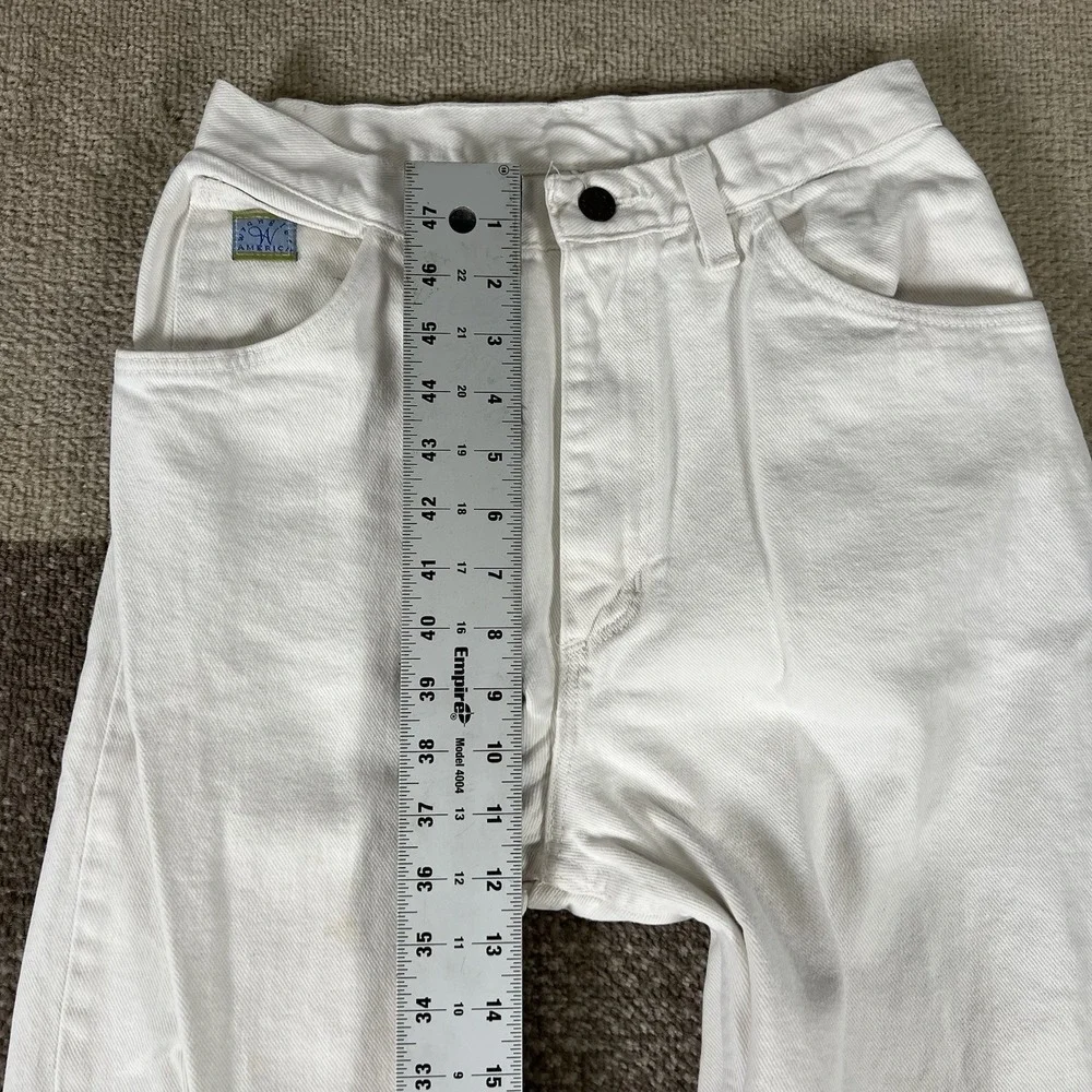 Vintage Wrangler For Woman Jeans‎ 10M White Denim High Rise Made In USA MSR01